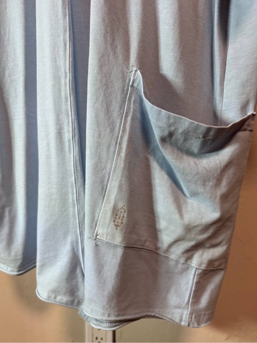 Free People FP Movement Hot Shot Tee Romper NWT Size L Steel Blue - Picture 3 of 5